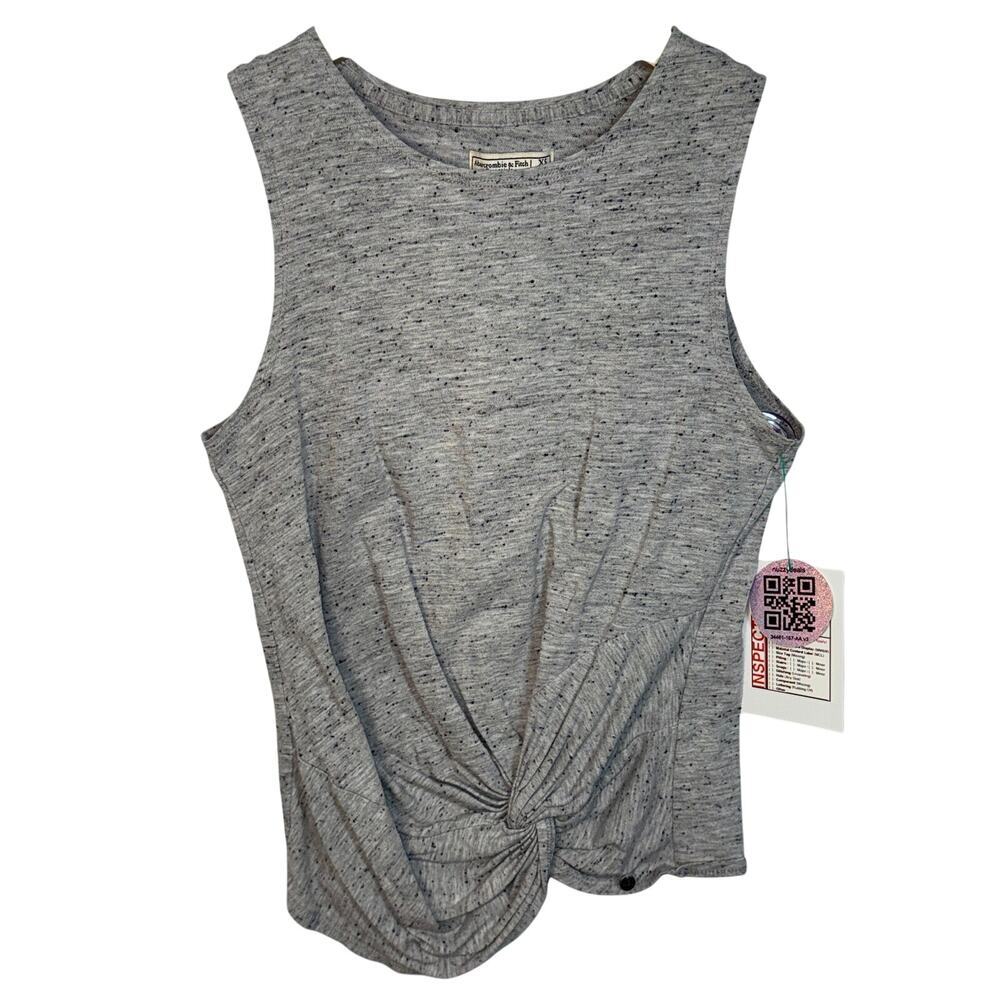 Abercrombie & Fitch Essentials Gray Black Speckled Sleeveless Tank Top Womens XS